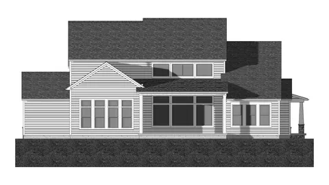 The Briarwood house plan, exterior view 3